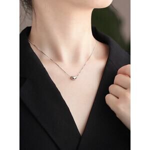 Necklace Acacia Bean Pendant 925 Stamped Silver Color pendant Necklace Women 18”